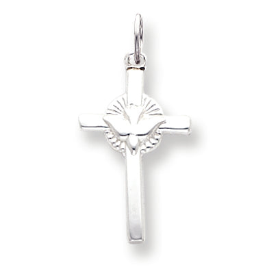 Sterling Silver Dove Cross Charm