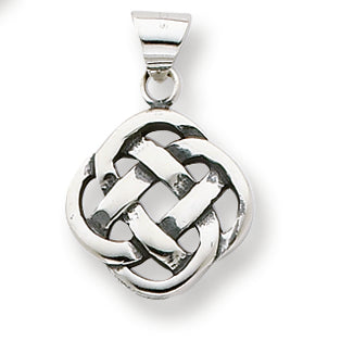 Sterling Silver Antiqued Celtic Knot Pendant