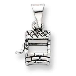 Sterling Silver Antiqued Wishing Well Pendant
