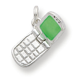 Sterling Silver Enameled Cell Phone Charm