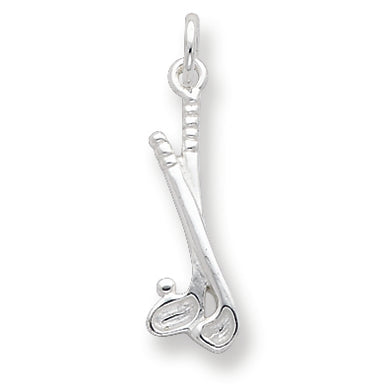Sterling Silver Golf Clubs w-Ball Charm