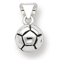 Sterling Silver Antiqued Soccer Ball Pendant