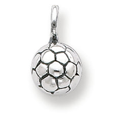 Sterling Silver Antiqued Soccer Ball Charm