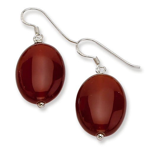 Sterling Silver Carnelian Dangle Earrings