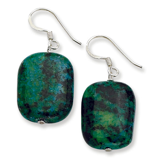 Sterling Silver Stabilized Chrysocolla Earrings