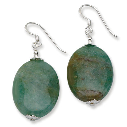 Sterling Silver Green Aventurine Earrings