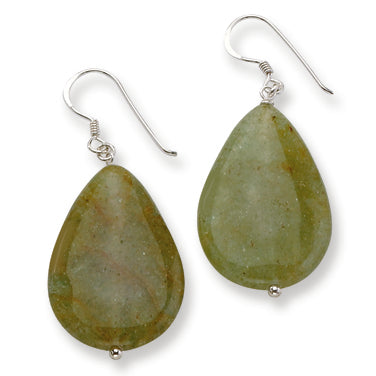 Sterling Silver Green Aventurine Earrings