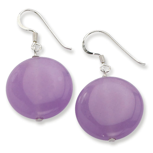 Sterling Silver Lavender Jade Earrings