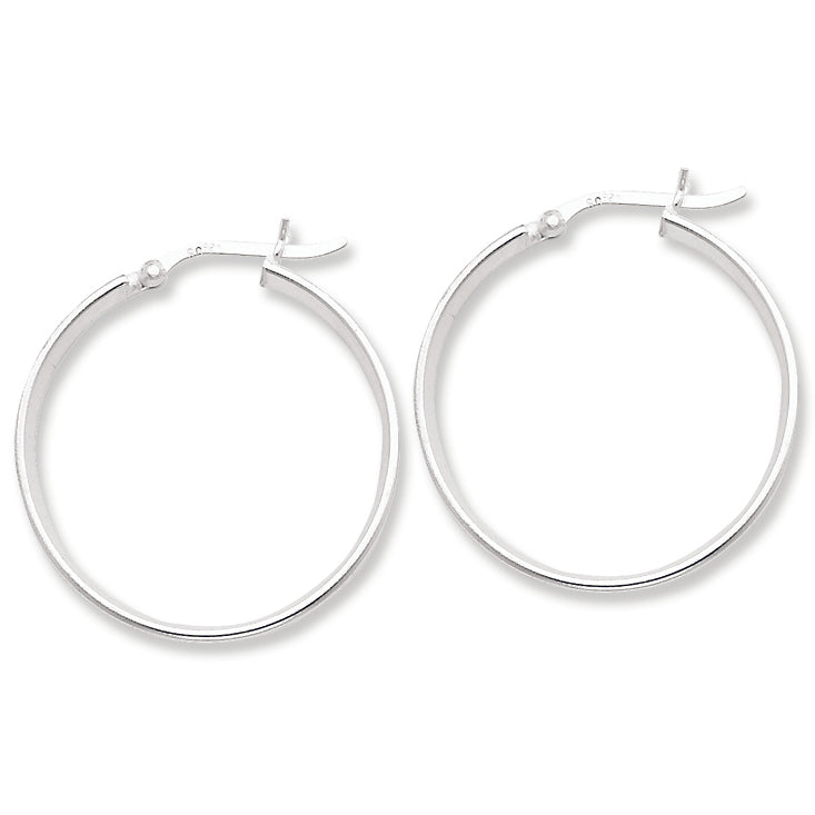 Sterling Silver 30mm Hoop Earrings