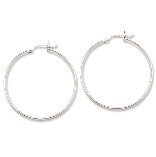 Sterling Silver 40mm Hoop Earrings