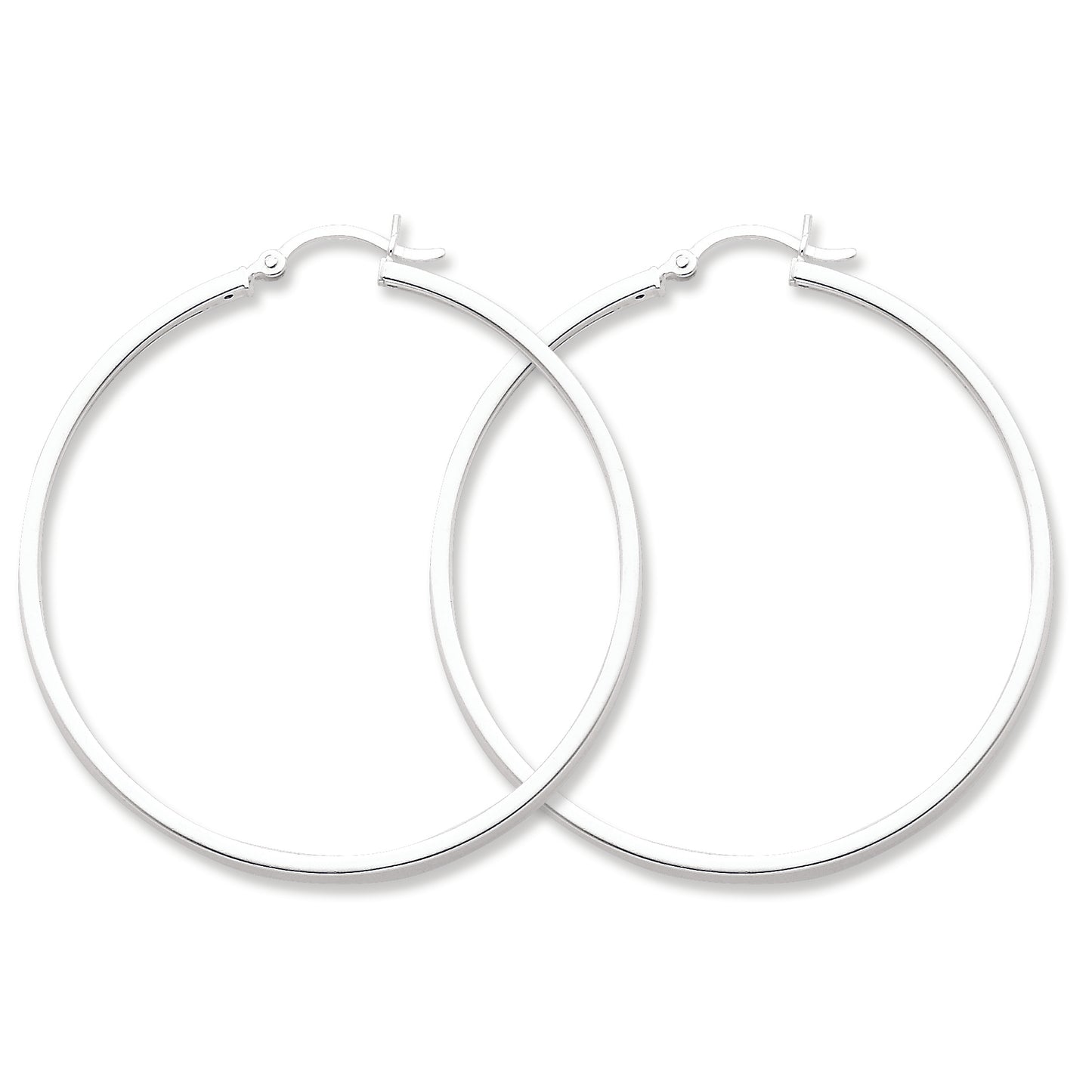 Sterling Silver 2.5mm Polished Hoop Earrings