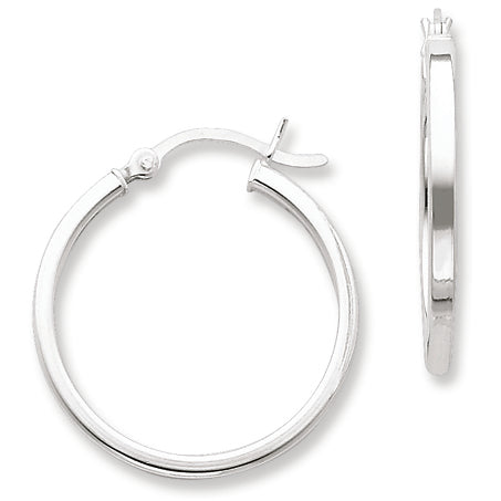 Sterling Silver 2.5mm Polished Hoop Earrings