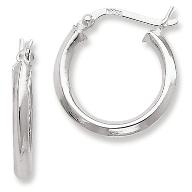 Sterling Silver 20mm Knife Edge Hoop Earrings