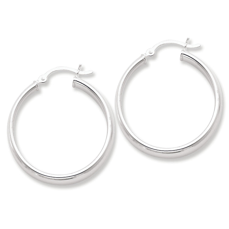 Sterling Silver 30mm Hoop Earrings