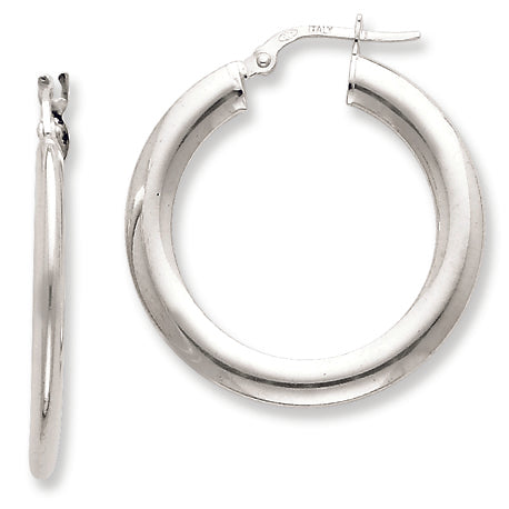 Sterling Silver Polished Hoop Earrings