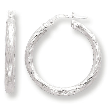 Sterling Silver Polished Hoop Earrings