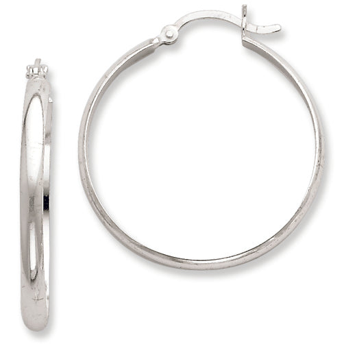 Sterling Silver Polished Hoop Earrings