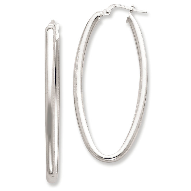 Sterling Silver Polished Fancy Hoop Earrings