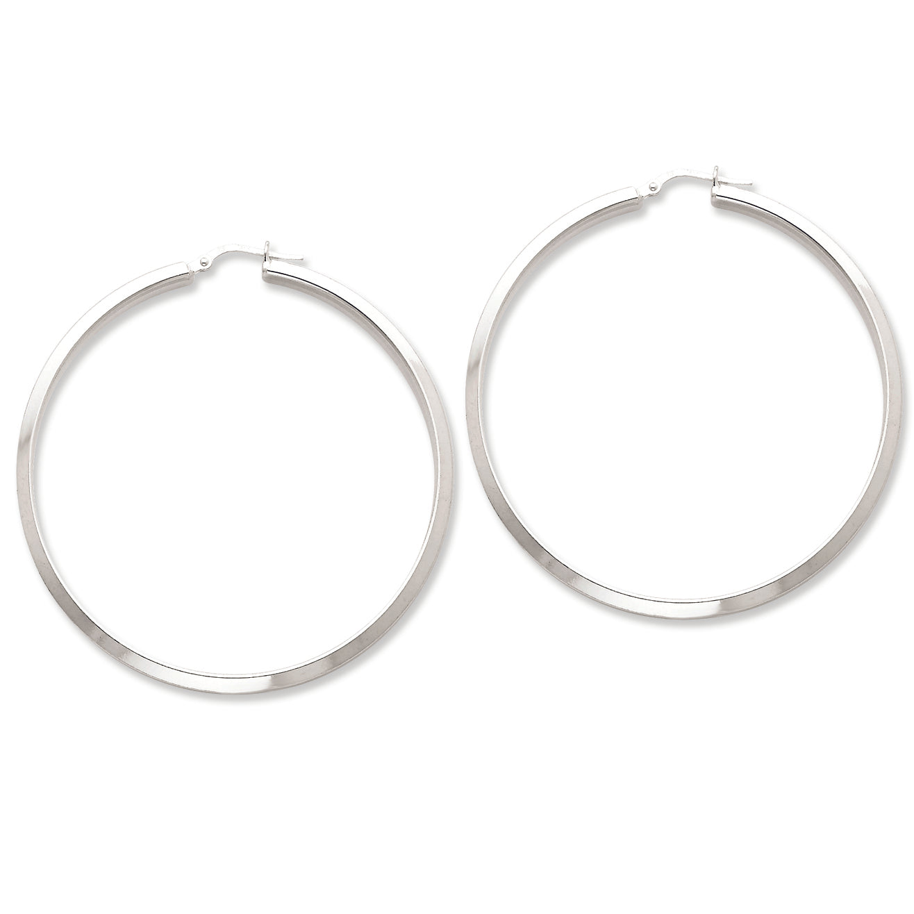 Sterling Silver Polished Fancy Hoop Earrings