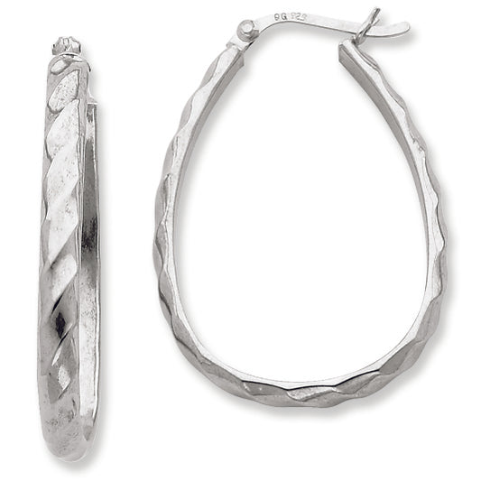 Sterling Silver 4mm Twist Hoop Earrings