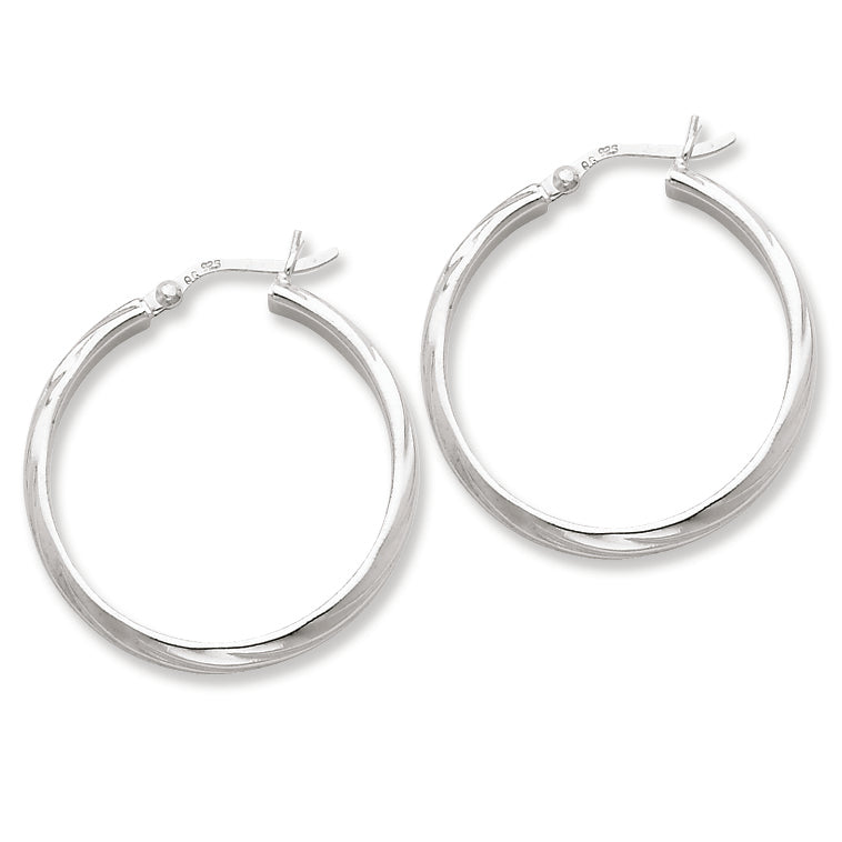 Sterling Silver 30mm Hoop Earrings