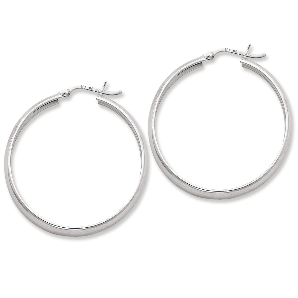 Sterling Silver 6mm Polished Hoop Earrings