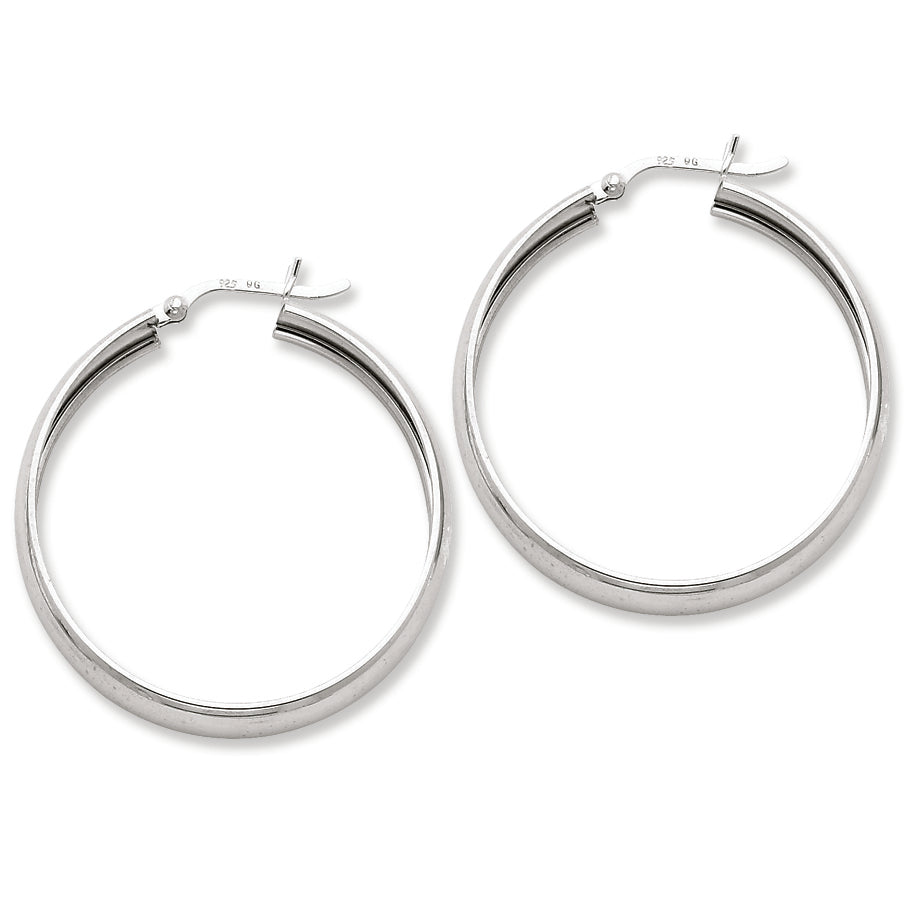 Sterling Silver 6mm Polished Hoop Earrings