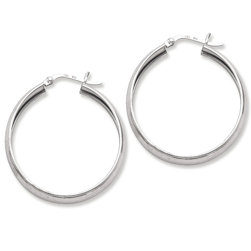 Sterling Silver 6mm Polished Hoop Earrings