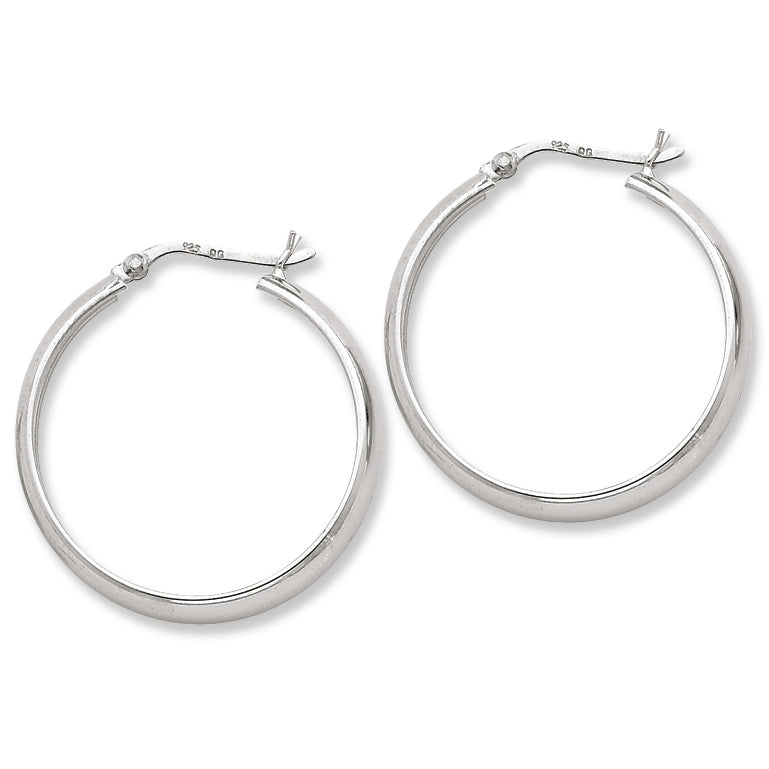 Sterling Silver 6mm Polished Hoop Earrings