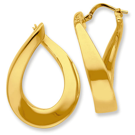 Sterling Silver & Gold-plated Hoop Earrings