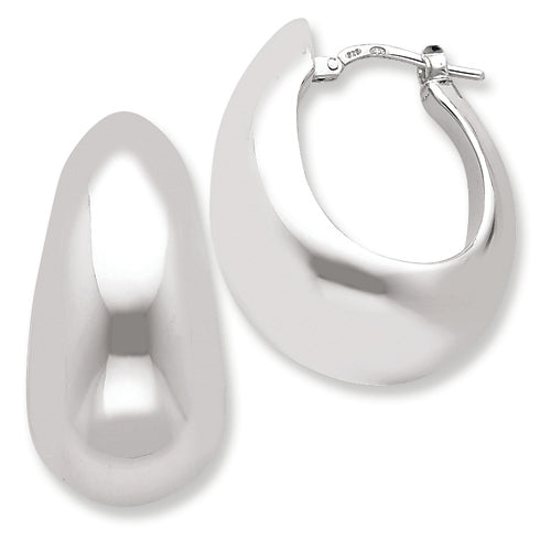 Sterling Silver Polished Fancy Hoop Earrings