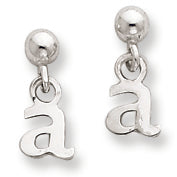 Sterling Silver Polished A Dangle Post Earrings