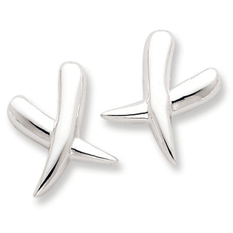 Sterling Silver Polished X Post Earrings