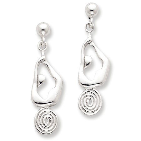 Sterling Silver Yoga Post Earrings