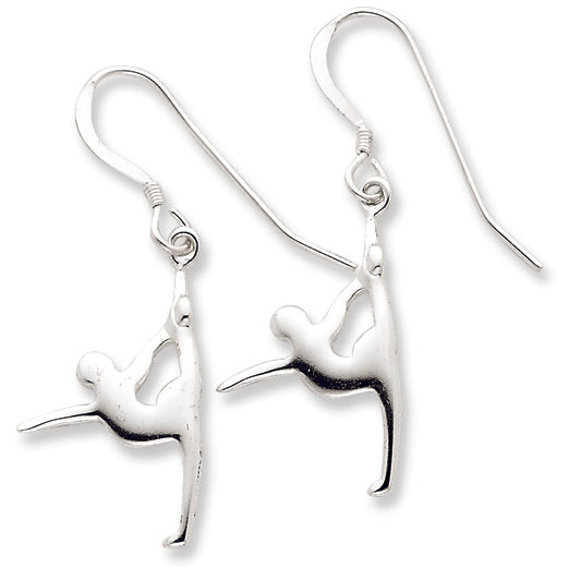 Sterling Silver Yoga Dangle Earrings