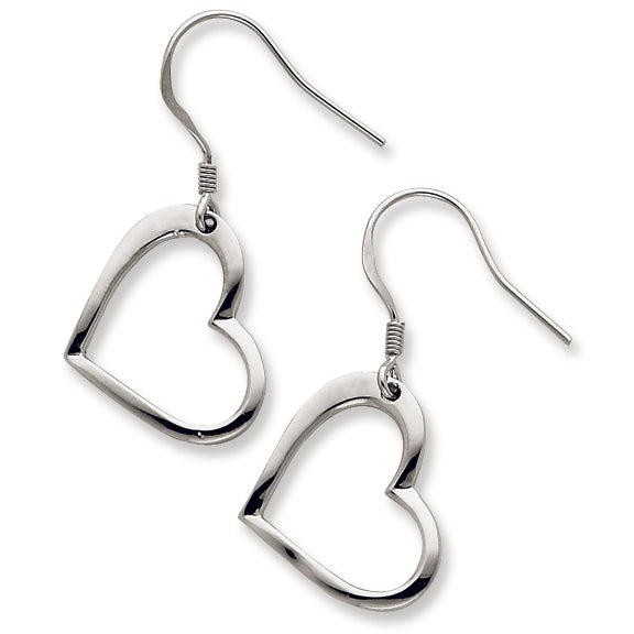 Sterling Silver Heart Dangle Earrings