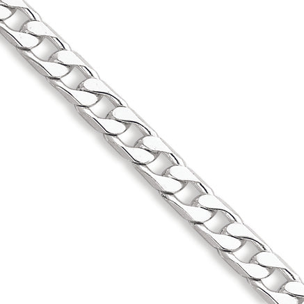 Sterling Silver Polished 5.0mm Curb Chain