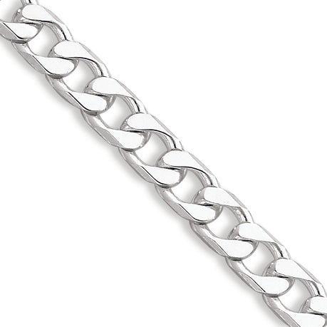 Sterling Silver Polished 6.2mm Curb Chain