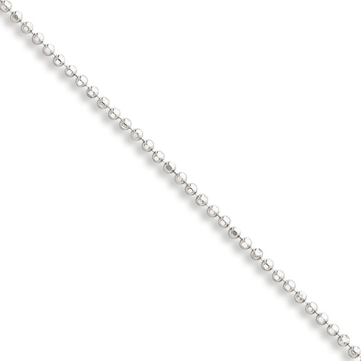 Sterling Silver Polished with 1.5in ext. Anklet