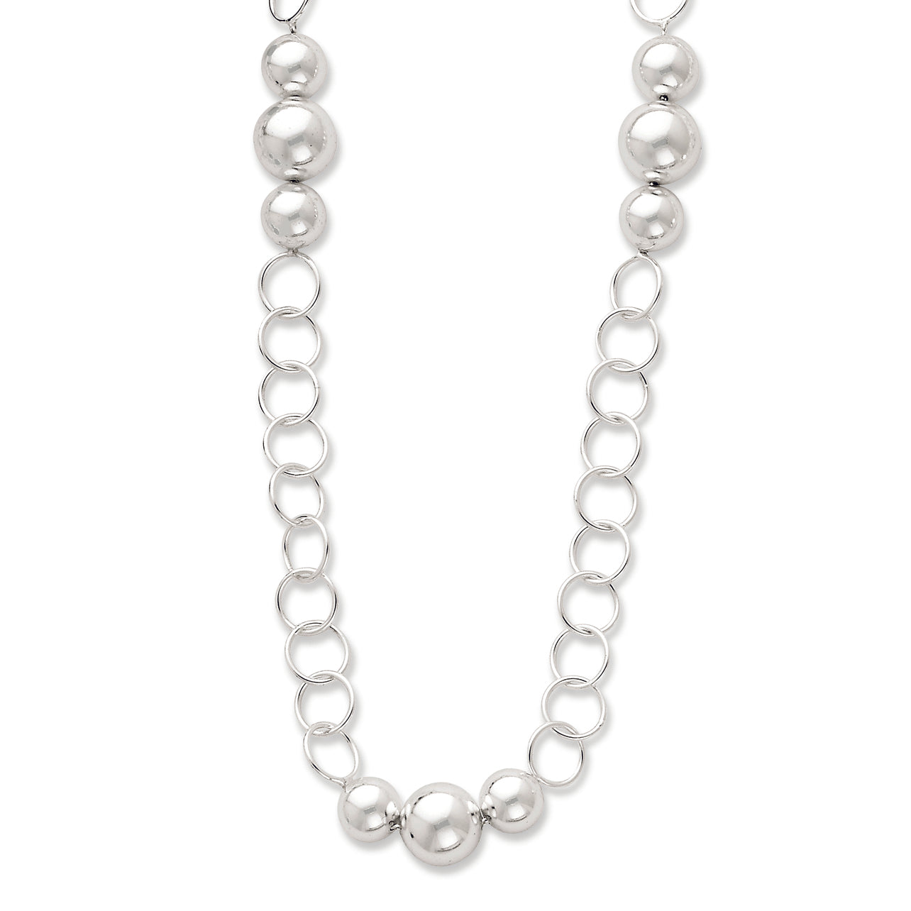 Sterling Silver Polished Fancy Necklace