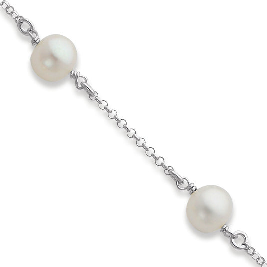 Sterling Silver & Cultured Freshwater Pearl Bracelet
