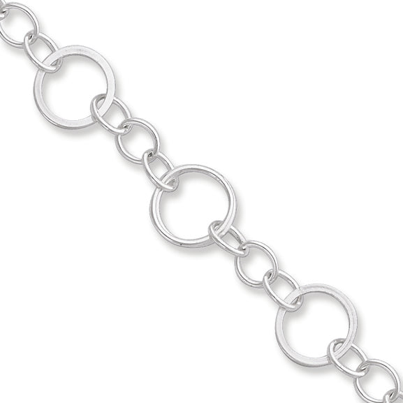 Sterling Silver Circle Link Bracelet