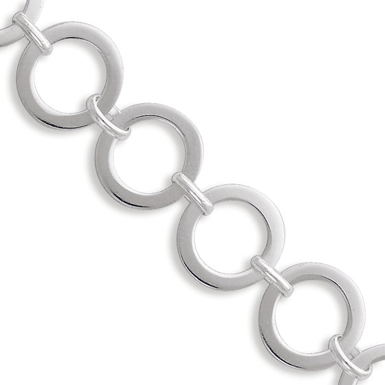 Sterling Silver Circle Link Bracelet