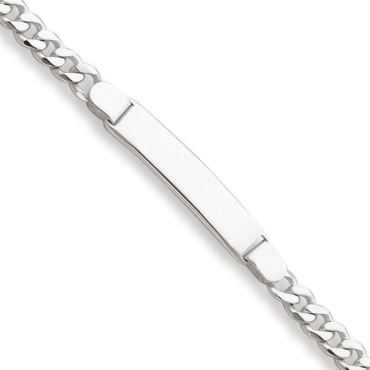 Sterling Silver Curb Link ID Bracelet