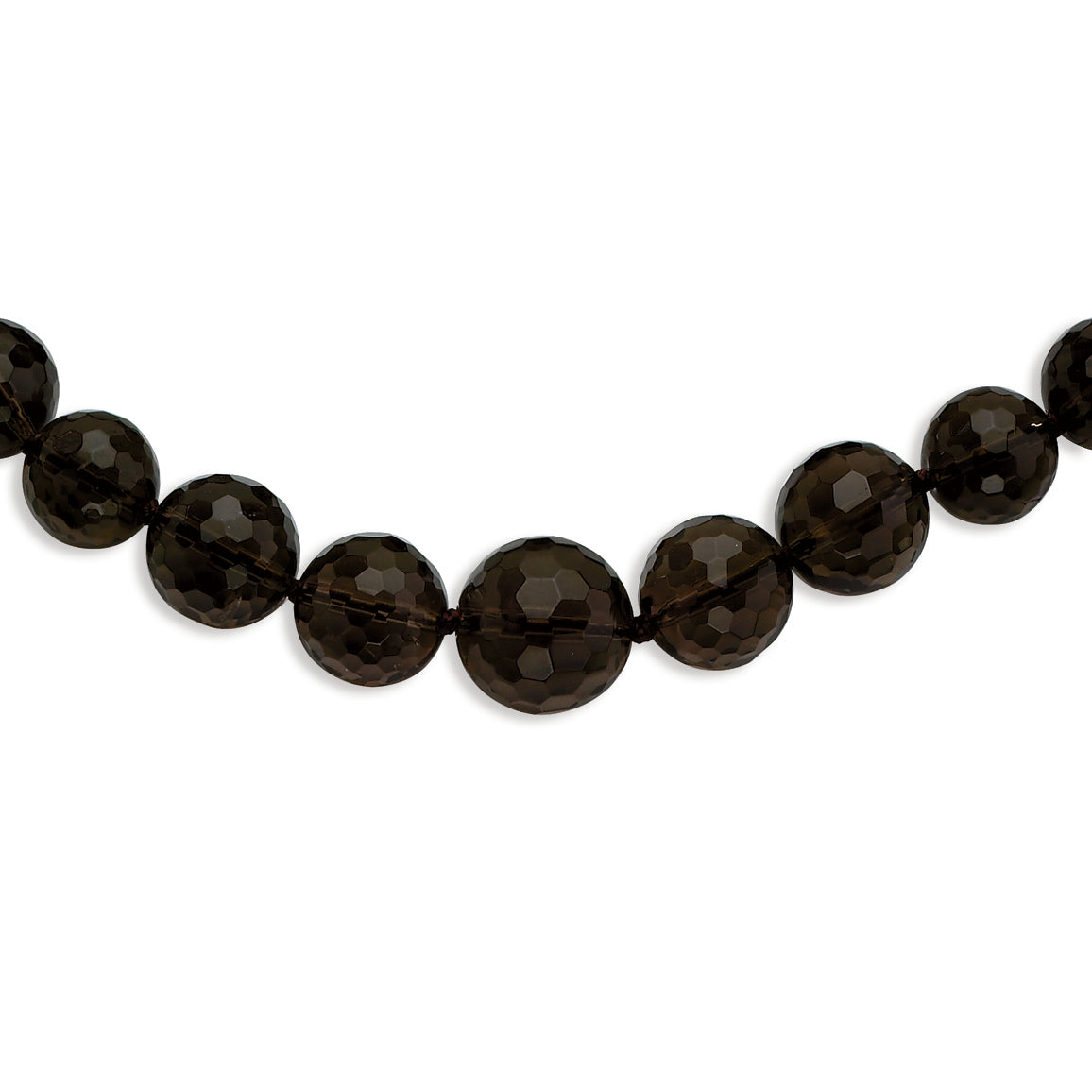 8-16mm Graduated Faceted Smokey Quartz Necklace