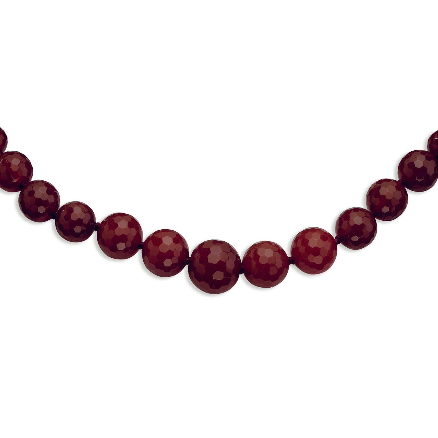 8-16mm Graduated Faceted Carnelian Necklace