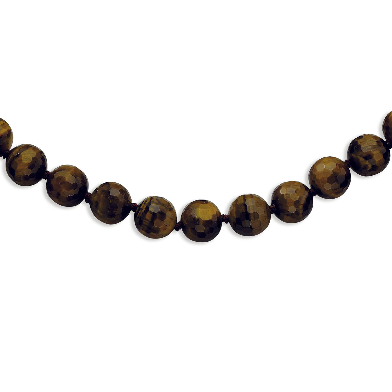 12-12.5mm Faceted Tiger Eye Necklace