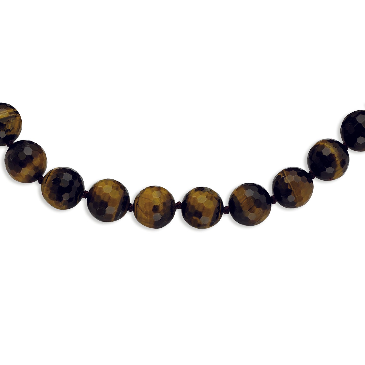 14-14.5mm Faceted Tiger Eye Necklace