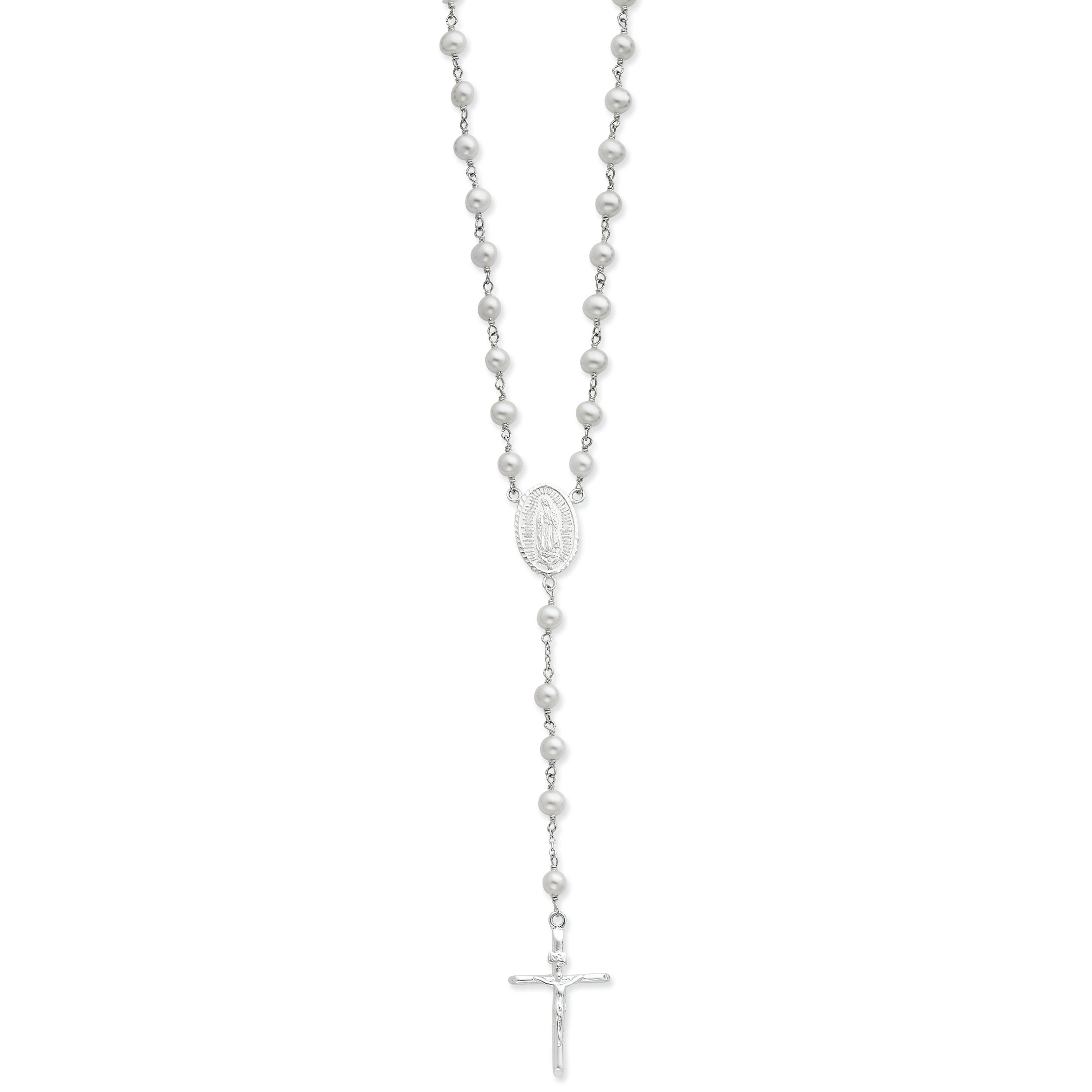 Sterling Silver Freshwater Cultured Pearl Rosary