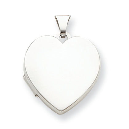 Sterling Silver Plain 21mm 2-Frame Heart Locket